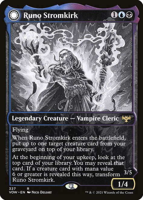 Runo Stromkirk // Krothuss, Lord of the Deep (VOW) (Foil) (Full Art) (#327)