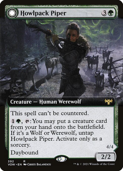 Howlpack Piper // Wildsong Howler (VOW) (Foil) (Extended Art) (#392)