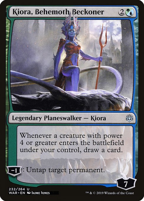 Kiora, Behemoth Beckoner (WAR) (Foil) (#232)