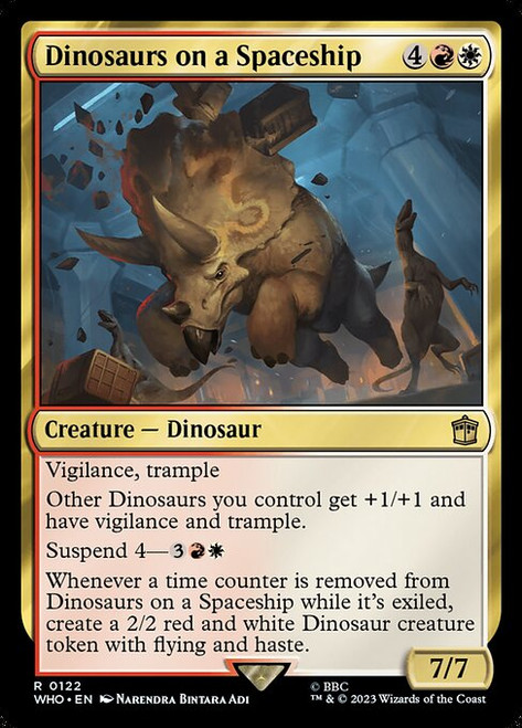 Dinosaurs on a Spaceship (WHO) (Foil) (#122)