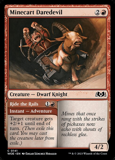 Minecart Daredevil // Ride the Rails (WOE) (Foil) (#141)