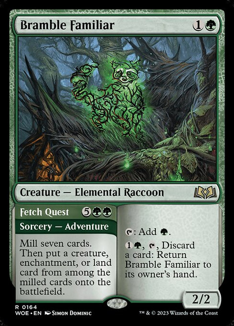 Bramble Familiar // Fetch Quest (WOE) (Foil) (#164)