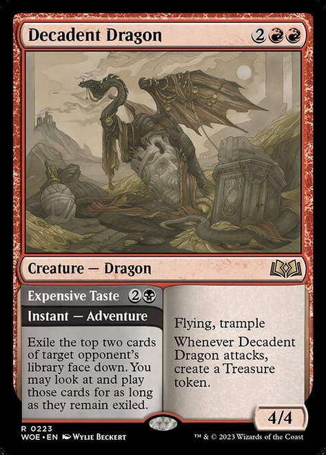 Decadent Dragon // Expensive Taste (WOE) (Foil) (#223)