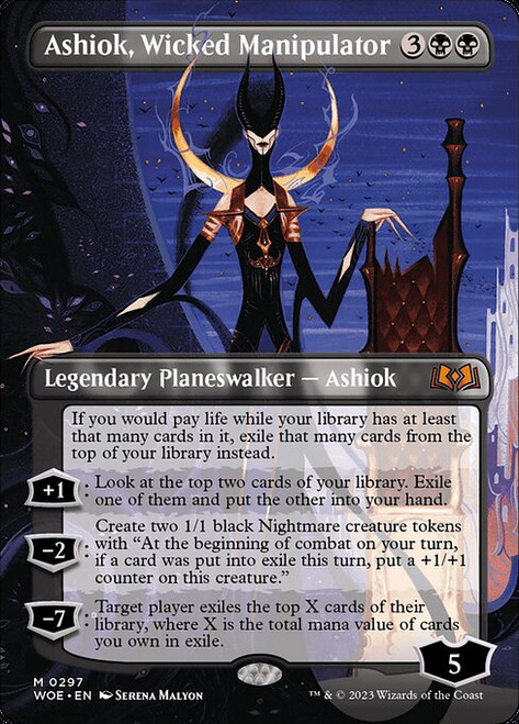 Ashiok, Wicked Manipulator (WOE) (Borderless) (#297)