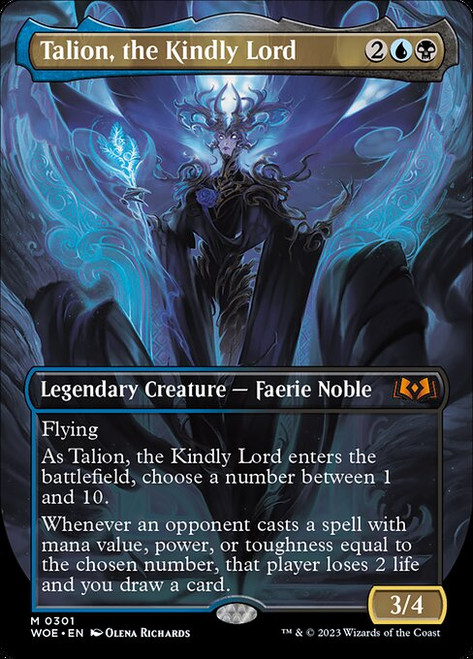 Talion, the Kindly Lord (WOE) (Foil) (Borderless) (#301)