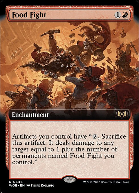 Food Fight (WOE) (Foil) (Extended Art) (#346)