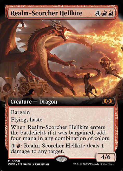 Realm-Scorcher Hellkite (WOE) (Foil) (Extended Art) (#350)