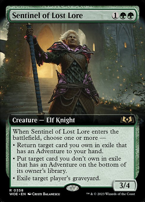 Sentinel of Lost Lore (WOE) (Foil) (Extended Art) (#358)