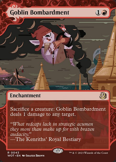 Goblin Bombardment (WOT) (Foil) (Showcase) (#43)