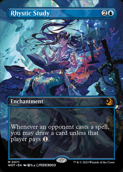 Rhystic Study (WOT) (Foil) (Full Art) (#71)