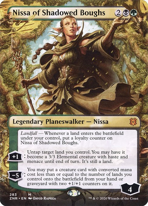 Nissa of Shadowed Boughs (ZNR) (Foil) (Borderless) (#283)