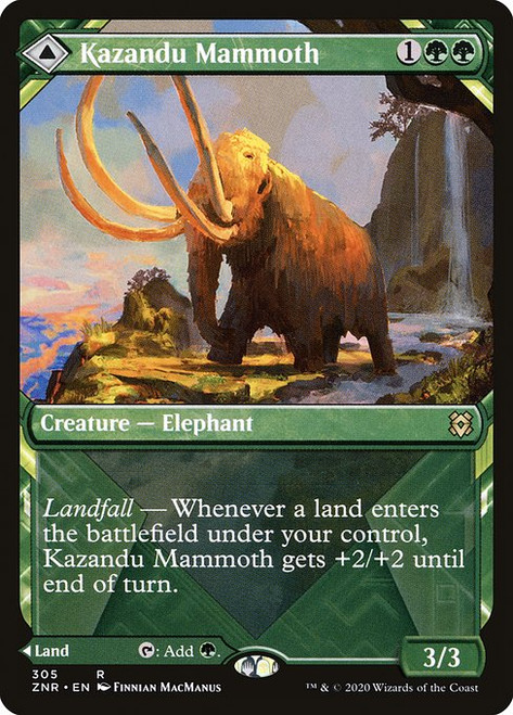 Kazandu Mammoth // Kazandu Valley (ZNR) (Foil) (Showcase) (#305)