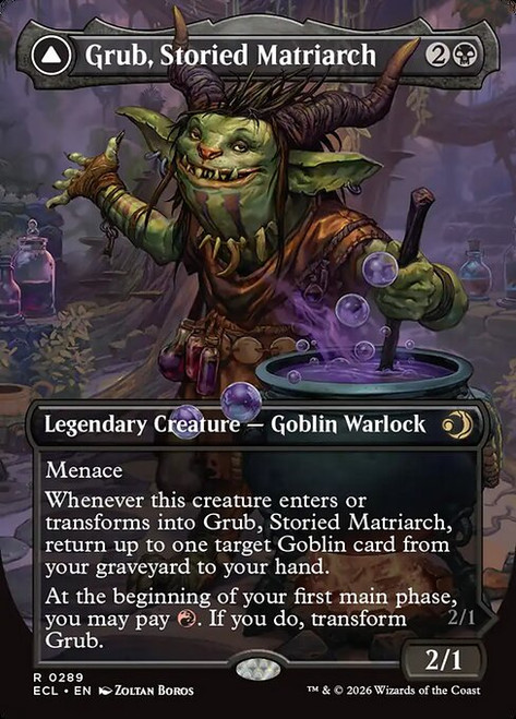 Grub, Storied Matriarch // Grub, Notorious Auntie (ECL) (Borderless) (#289)