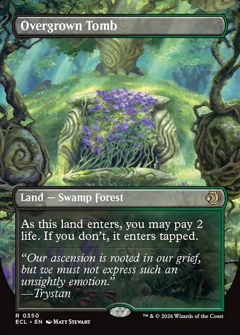 Overgrown Tomb // Overgrown Tomb (ECL) (Foil) (Borderless) (#350)