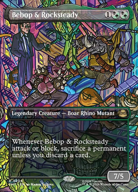 Bebop & Rocksteady (TMT) (Foil) (Borderless) (#204)