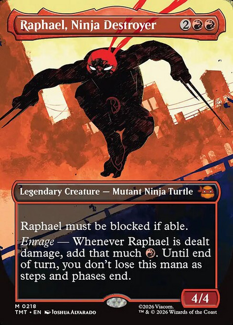 Raphael, Ninja Destroyer (TMT) (Foil) (Borderless) (#218)