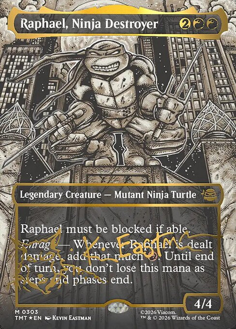 Raphael, Ninja Destroyer (TMT) (Gilded Foil) (Borderless) (#303)