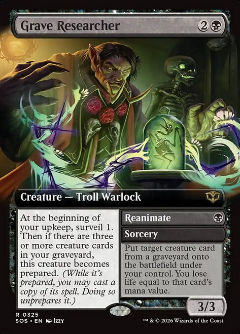 Grave Researcher // Reanimate (SOS) (Foil) (Extended Art) (#325)