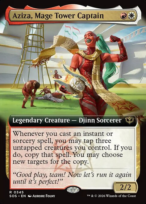 Aziza, Mage Tower Captain (SOS) (Foil) (Extended Art) (#345)