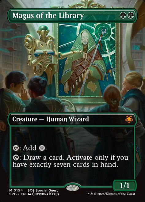 Magus of the Library (SPG) (Foil) (Borderless) (#154)