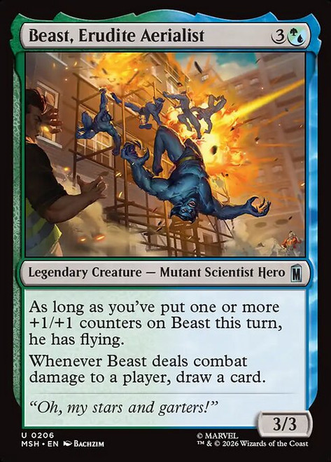 Beast, Erudite Aerialist (MSH) (Foil) (#206)