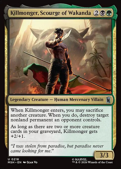 Killmonger, Scourge of Wakanda (MSH) (#218)