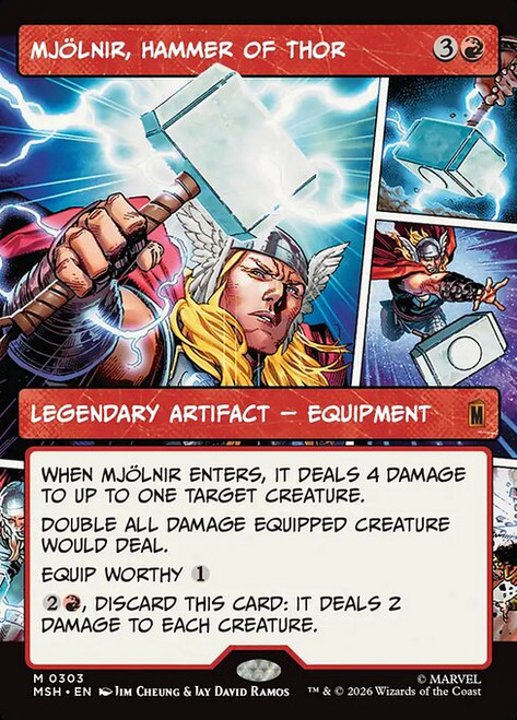 Mjölnir, Hammer of Thor (MSH) (Foil) (Borderless) (#303)
