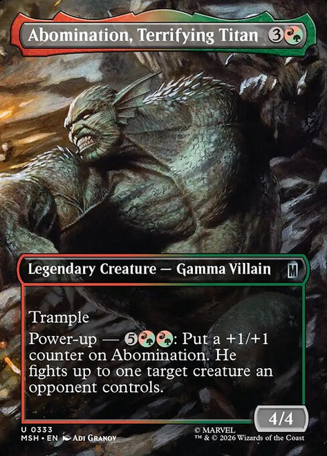 Abomination, Terrifying Titan (MSH) (Borderless) (#333)