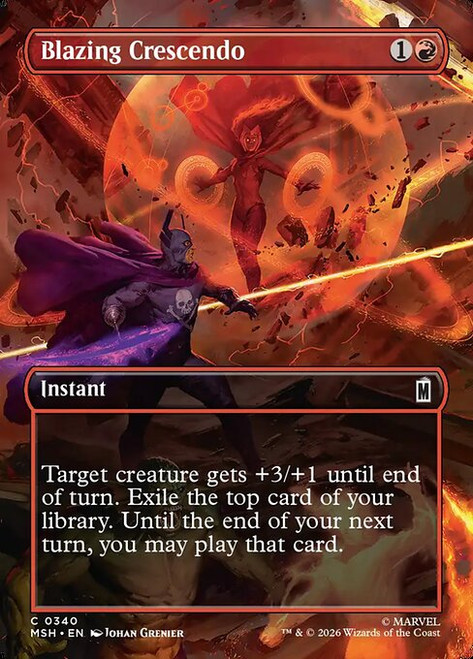 Blazing Crescendo (MSH) (Foil) (Borderless) (#340)