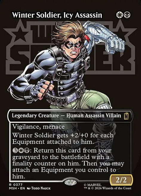 Winter Soldier, Icy Assassin (MSH) (Borderless) (#377)