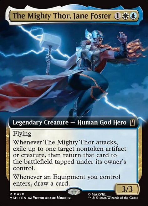 The Mighty Thor, Jane Foster (MSH) (Foil) (Extended Art) (#420)