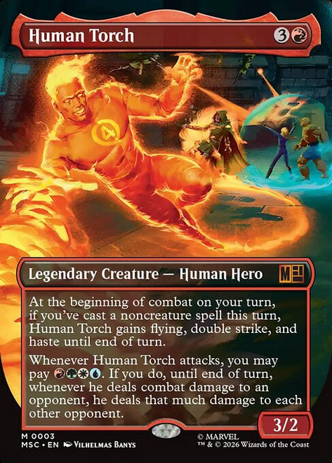 Human Torch (MSC) (Foil) (Borderless) (#3)