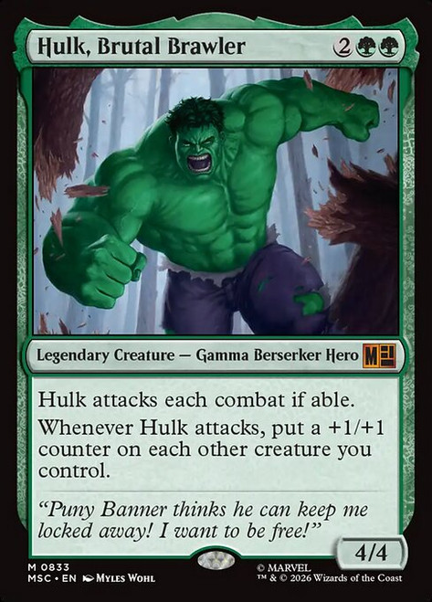 Hulk, Brutal Brawler (MSC) (Foil) (#833)
