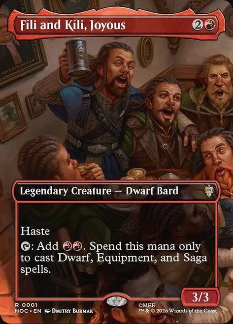 Fíli and Kíli, Joyous (HOC) (Foil) (Borderless) (#1)