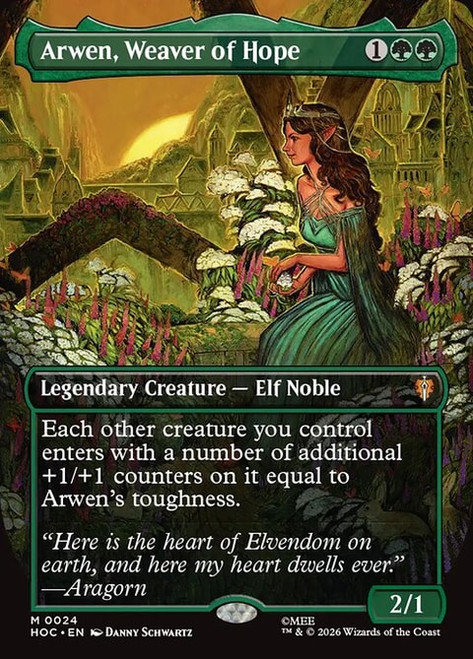 Arwen, Weaver of Hope (HOC) (Foil) (Borderless) (#24)