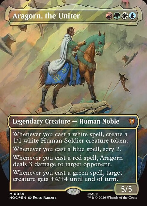 Aragorn, the Uniter (HOC) (SurgeFoil) (Borderless) (#69)