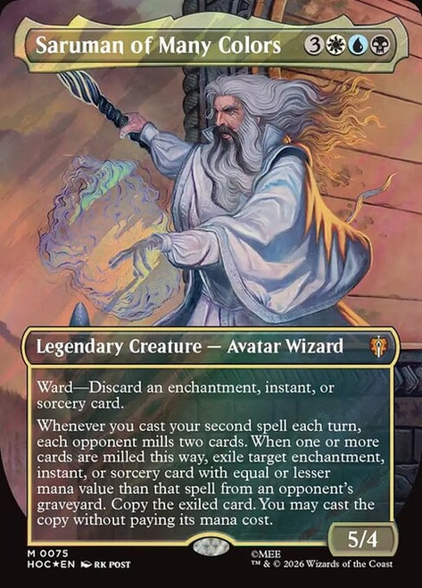 Saruman of Many Colors (HOC) (SurgeFoil) (Borderless) (#75)