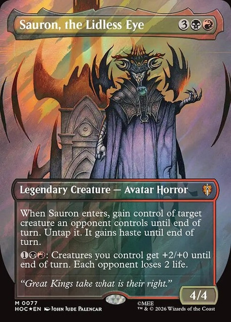 Sauron, the Lidless Eye (HOC) (SurgeFoil) (Borderless) (#77)
