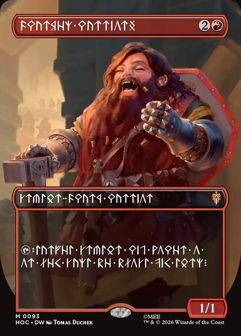 Dwarven Warriors (HOC) (Foil) (Borderless) (#93)