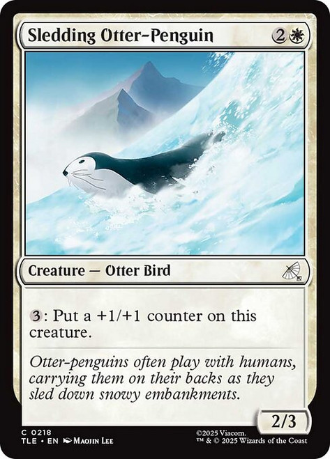 Sledding Otter-Penguin (TLE) (Foil) (#218)