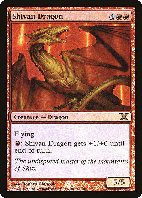Shivan Dragon (10E) (Foil) (#230★)