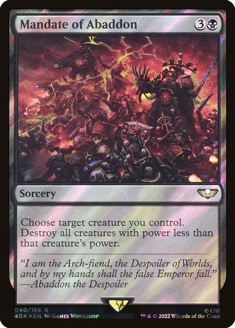 Mandate of Abaddon (40K) (SurgeFoil) (#40★)