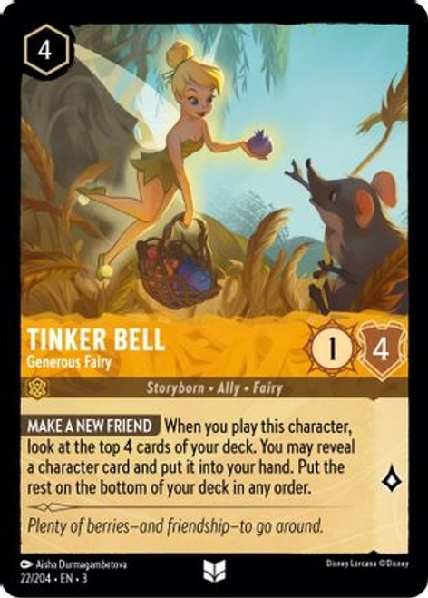 Tinker Bell - Generous Fairy (3) (Cold Foil) (#22/204)
