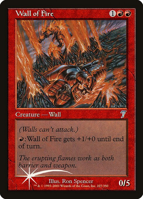 Wall of Fire (7ED) (Foil) (#227★)