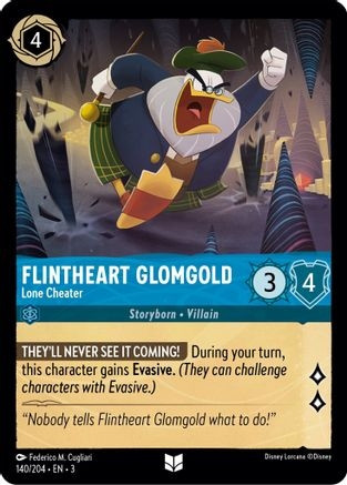 Flintheart Glomgold - Lone Cheater (3) (Cold Foil) (#140/204)