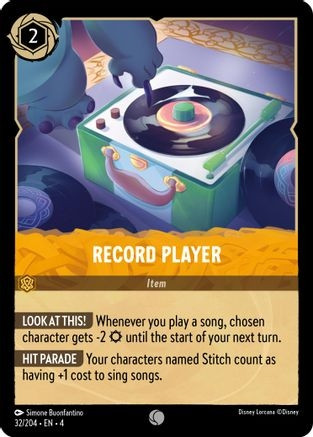 Record Player (4) (Cold Foil) (#32/204)
