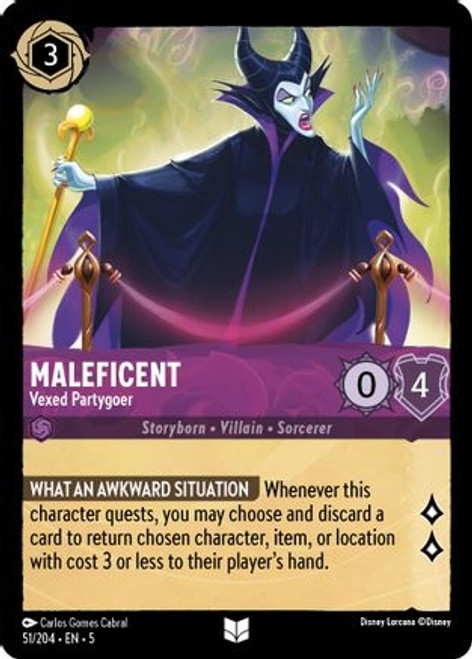Maleficent - Vexed Partygoer (5) (Cold Foil) (#51/204)