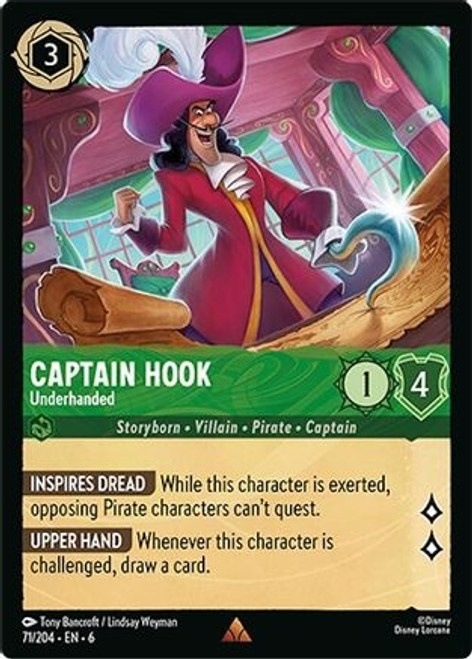 Captain Hook - Underhanded (6) (Cold Foil) (#71/204)