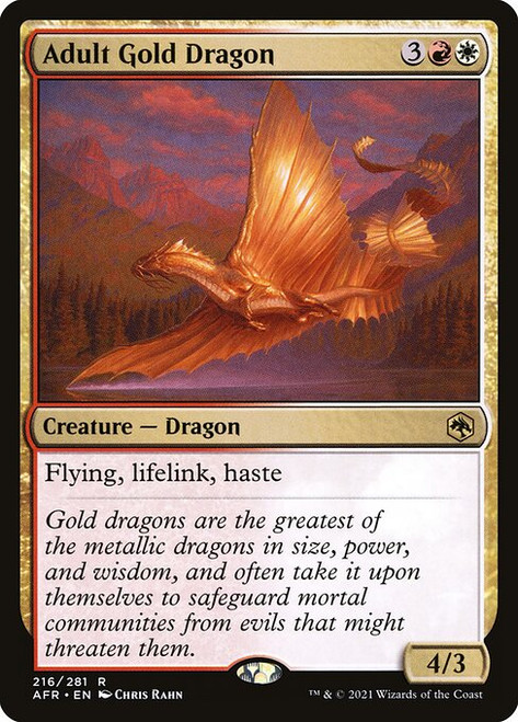 Adult Gold Dragon (AFR) (Foil) (#216)