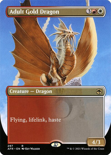 Adult Gold Dragon (AFR) (Foil) (Borderless) (#297)